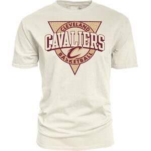 Blue 84 Nba Unisex Adult Nba T Shirt Ringspun Triblock Ivory